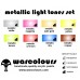 warcolours metallics - light tones paint set (layering and effects) - 8 bottles